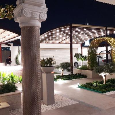 Curved Pergola with Led Lights